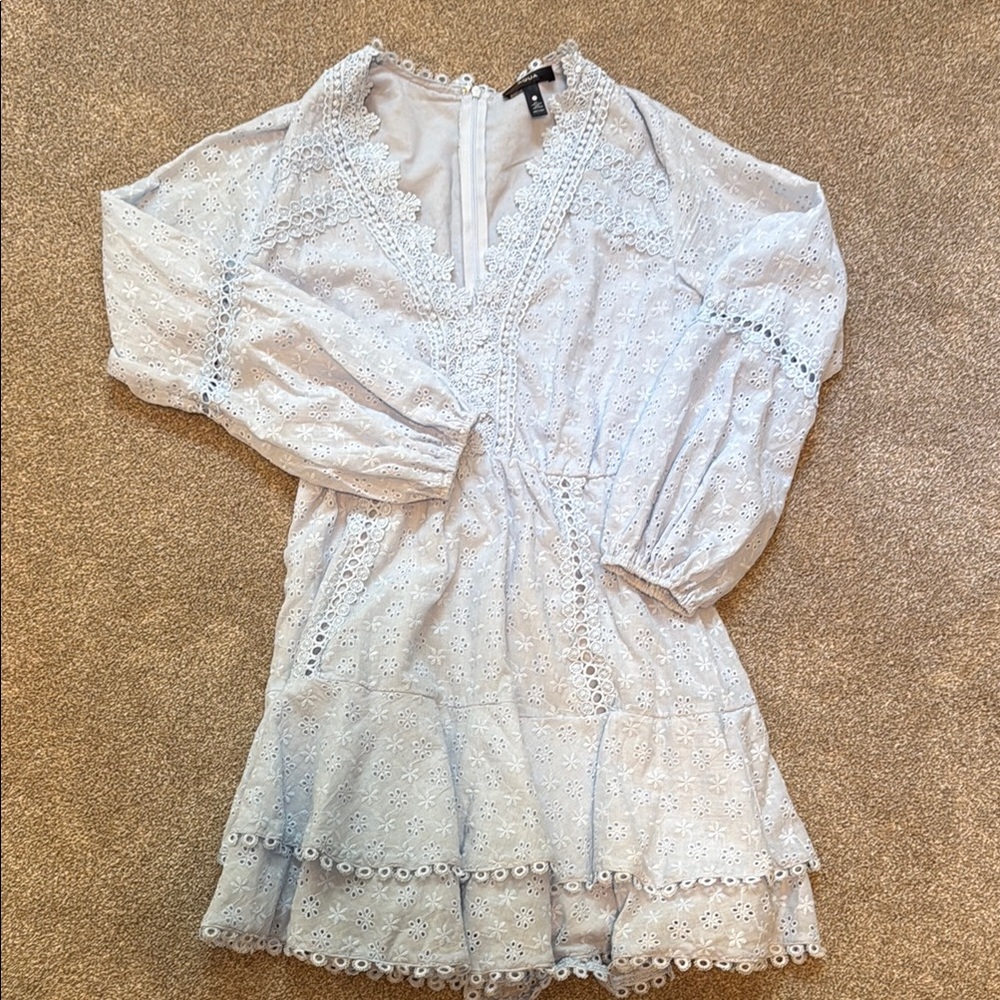 Light Blue Eyelet Dress